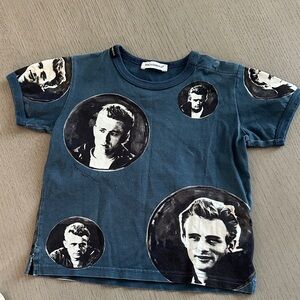 Dolce & Gabbana Kids Blue Graphic Portrait Tee